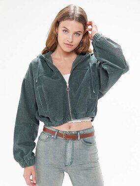 BDG Crop Green Corduroy Jacket